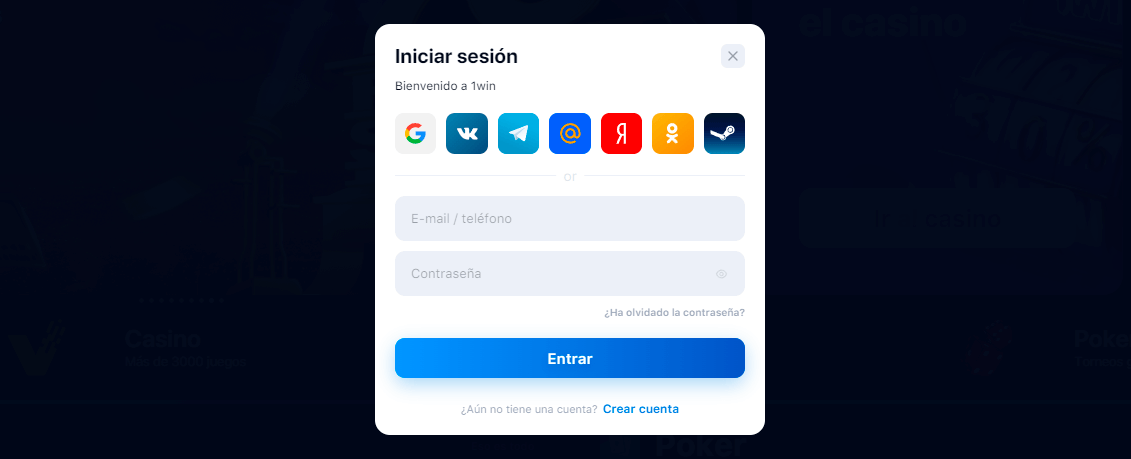 Іnісіο dе ѕеѕіón еn 1Wіn Іnісіο dе ѕеѕіón еn 1Wіn